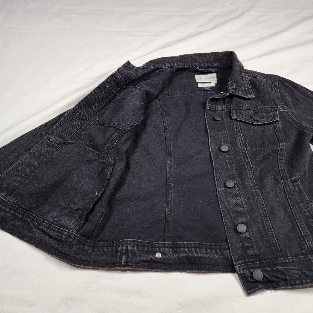 Universal Thread Freeborn Denim Jacket, Black, Small - Picture 3 of 9
